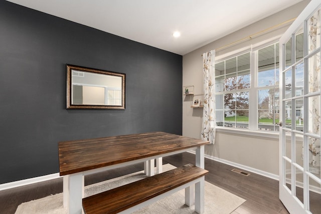 173 Willowwood Dr N, Oswego, IL 60543 - dining space with baseboards and wood finished floors