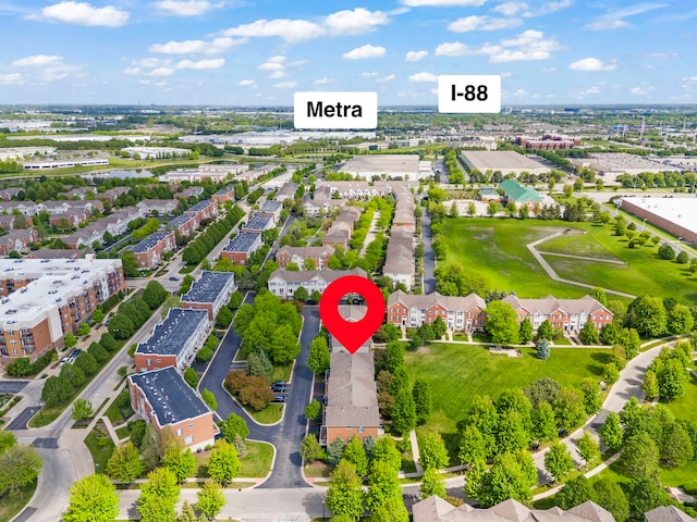 4216 Drexel Ave, Aurora, IL 60504 - aerial overview of property's location with nearby suburban area