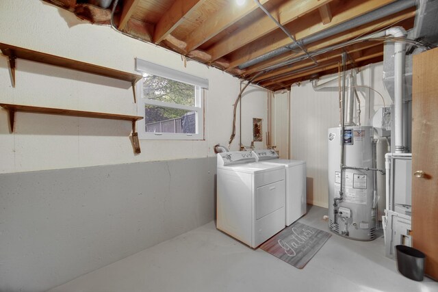 588 Renee Dr, South Elgin, IL 60177 - basement with water heater and washing machine and clothes dryer