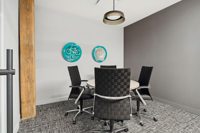 1327 W Washington Blvd Unit 5G-H, Chicago, IL 60607 - carpeted dining space featuring baseboards