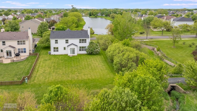 241 Morgan Valley Dr, Oswego, IL 60543 - aerial view of residential area with a large body of water
