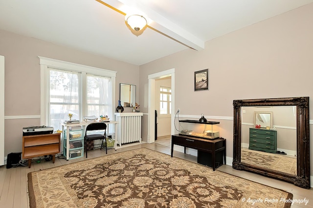 10208 N Main St, Richmond, IL 60071 - office space featuring wood finished floors and beam ceiling