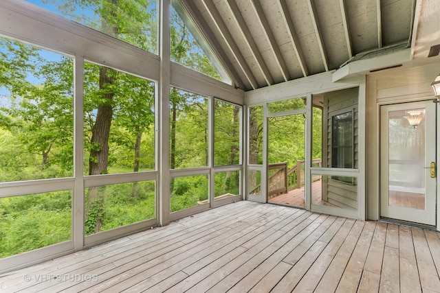 1302 Bradley Ct, Spring Grove, IL 60081 - unfurnished sunroom featuring vaulted ceiling