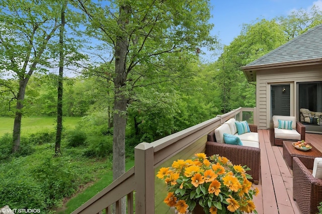 1302 Bradley Ct, Spring Grove, IL 60081 - wooden deck featuring an outdoor living space