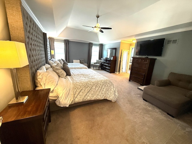 12074 Winterberry Ln, Plainfield, IL 60585 - bedroom with carpet, a raised ceiling, and ceiling fan