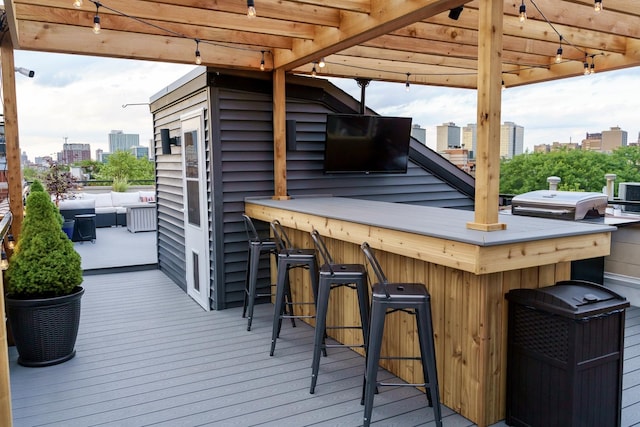 853 W Buckingham Pl Unit 4, Chicago, IL 60657 - wooden terrace featuring outdoor lounge area