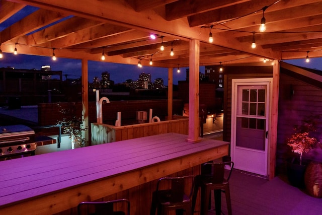 853 W Buckingham Pl Unit 4, Chicago, IL 60657 - deck at night with grilling area