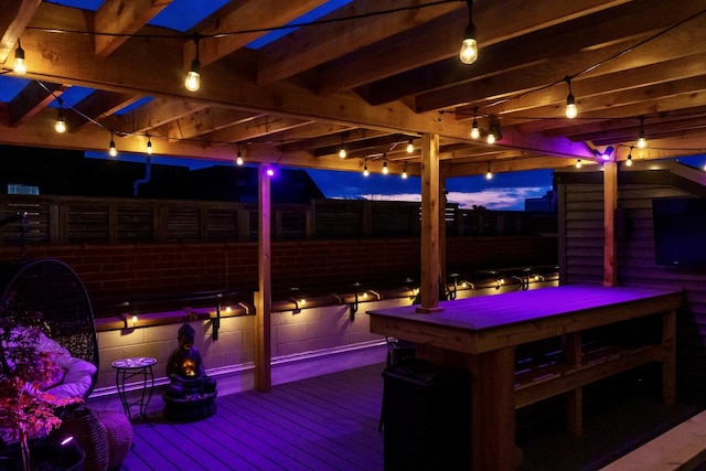 853 W Buckingham Pl Unit 4, Chicago, IL 60657 - deck at twilight featuring fence