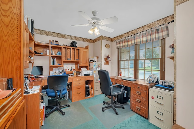 1002 Birchwood Ct, Morris, IL 60450 - office space with a ceiling fan