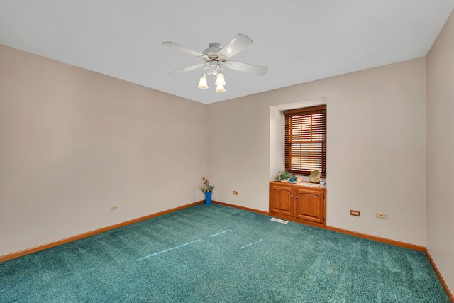 1002 Birchwood Ct, Morris, IL 60450 - unfurnished room featuring baseboards, carpet floors, and ceiling fan