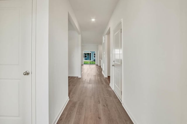 2611 Harnish Dr, Algonquin, IL 60102 - corridor featuring wood finished floors, baseboards, and recessed lighting