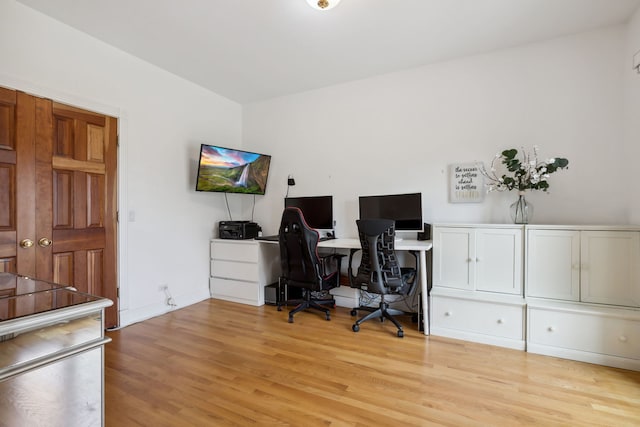office featuring light wood-style floors