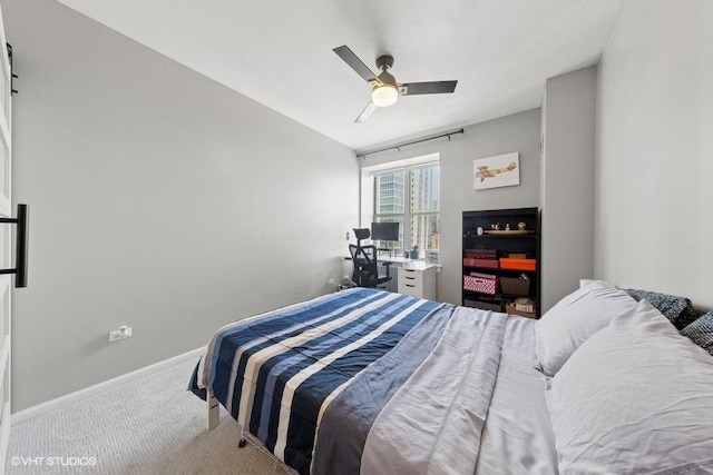 1717 S Prairie Ave Unit 1902, Chicago, IL 60616 - bedroom featuring carpet flooring, baseboards, and ceiling fan