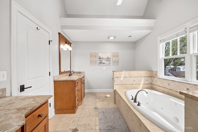 4617 Linscott Ave, Downers Grove, IL 60515 - full bathroom with vanity and a whirlpool tub
