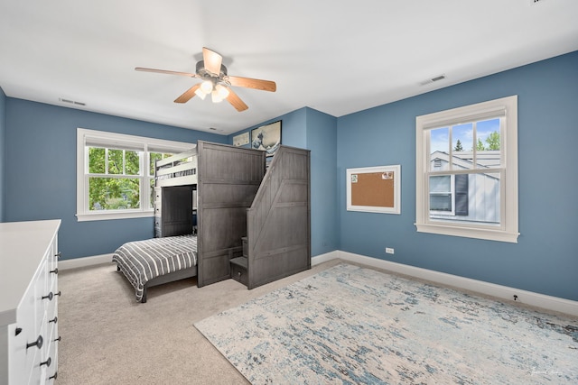 4617 Linscott Ave, Downers Grove, IL 60515 - bedroom with ceiling fan and carpet floors