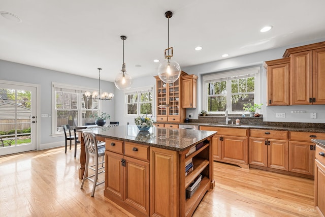 4617 Linscott Ave, Downers Grove, IL 60515 - kitchen with plenty of natural light, light wood-style floors, and recessed lighting