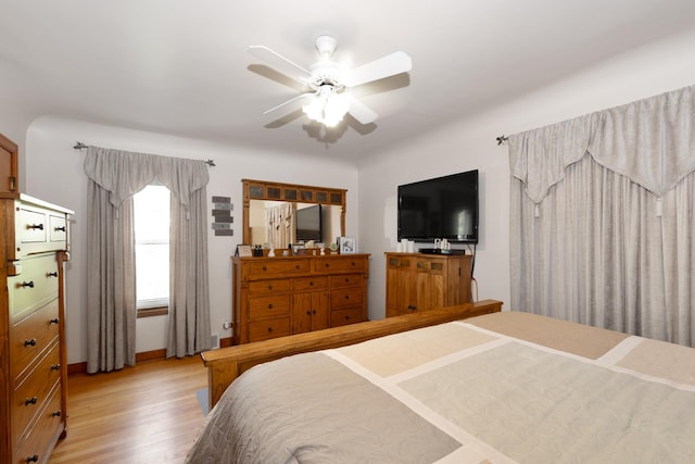 5400 Midlothian Tpke, Crestwood, IL 60418 - bedroom featuring light wood finished floors, ceiling fan, and baseboards