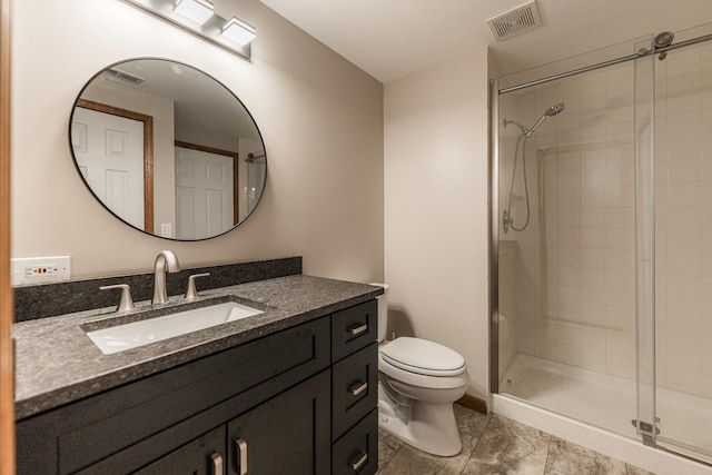 3302 Greenwood Ln, Saint Charles, IL 60175 - bathroom featuring toilet, a shower stall, and vanity