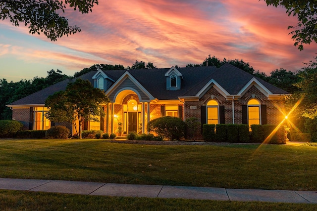 3302 Greenwood Ln, Saint Charles, IL 60175 - view of front of home with brick siding and a front lawn