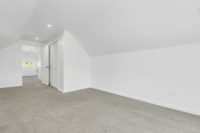 7709 S Eberhart Ave, Chicago, IL 60619 - bonus room featuring vaulted ceiling, carpet flooring, baseboards, and recessed lighting