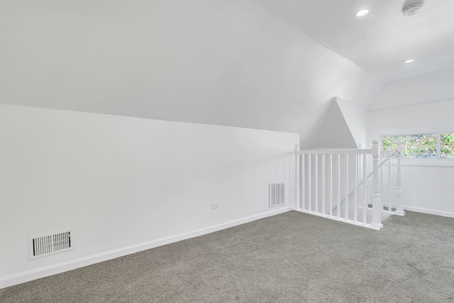 7709 S Eberhart Ave, Chicago, IL 60619 - additional living space with vaulted ceiling, carpet flooring, recessed lighting, and baseboards