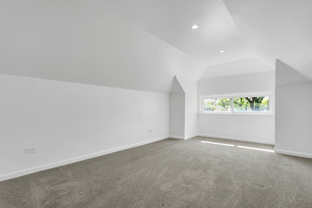7709 S Eberhart Ave, Chicago, IL 60619 - bonus room featuring vaulted ceiling, carpet flooring, baseboards, and recessed lighting