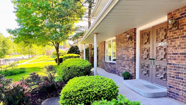 1305 Baugh Dr, Normal, IL 61761 - doorway to property with brick siding and french doors