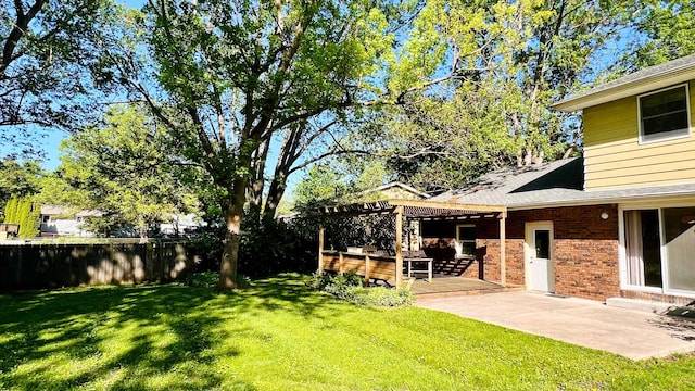 1305 Baugh Dr, Normal, IL 61761 - view of yard featuring a pergola and a patio
