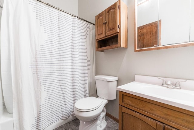 1868 Kerrybrook Ct Unit 1868, Sycamore, IL 60178 - bathroom featuring toilet, vanity, and shower / tub combo with curtain