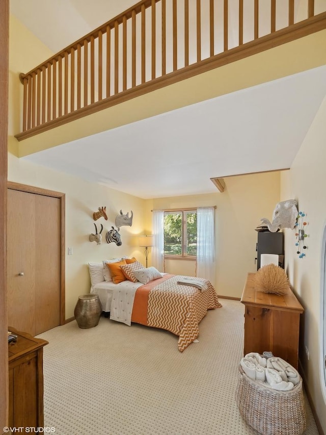 14705 Pleasant Valley Rd, Woodstock, IL 60098 - bedroom featuring carpet floors and a towering ceiling