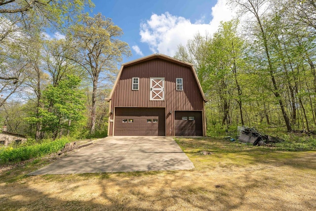 1479 Old Mill Rd, Franklin Grove, IL 61031 - view of property exterior with a gambrel roof, a barn, a garage, and an outdoor structure