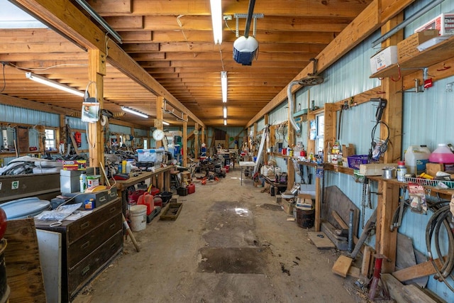 1479 Old Mill Rd, Franklin Grove, IL 61031 - misc room with a workshop area and concrete flooring