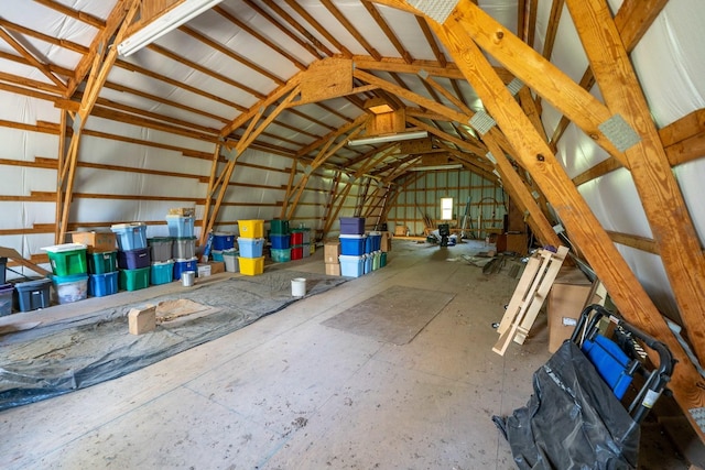 1479 Old Mill Rd, Franklin Grove, IL 61031 - miscellaneous room with lofted ceiling