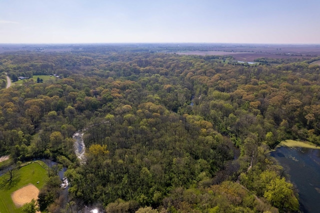 1479 Old Mill Rd, Franklin Grove, IL 61031 - aerial view of property's location featuring a heavily wooded area and a nearby body of water