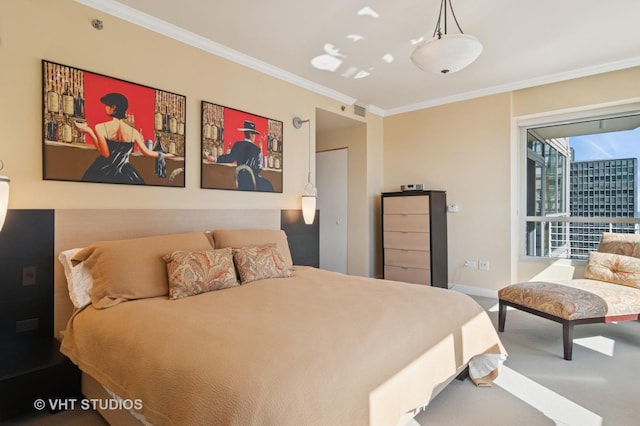 250 E Pearson St Unit 2006, Chicago, IL 60611 - bedroom featuring ornamental molding and baseboards