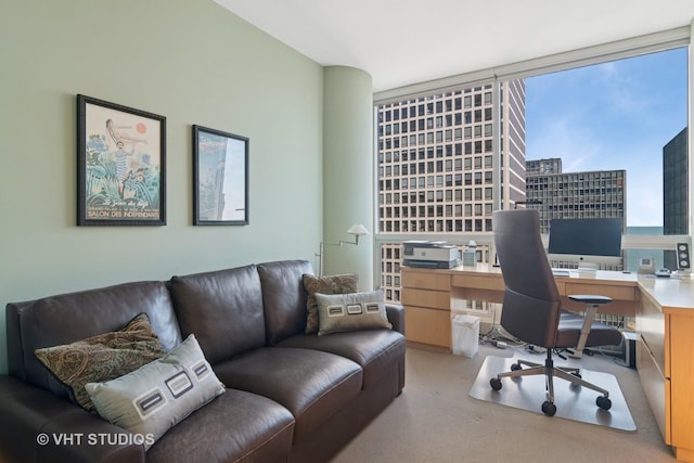 250 E Pearson St Unit 2006, Chicago, IL 60611 - home office with carpet flooring