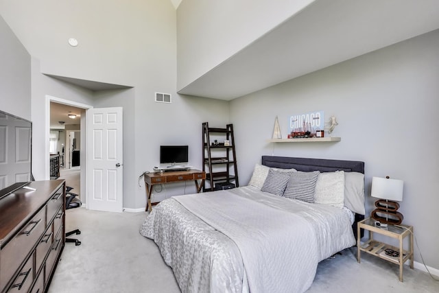 1571 W Rue James Pl, Palatine, IL 60067 - bedroom with light colored carpet, baseboards, and a high ceiling