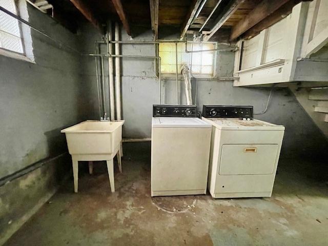 laundry area featuring independent washer and dryer