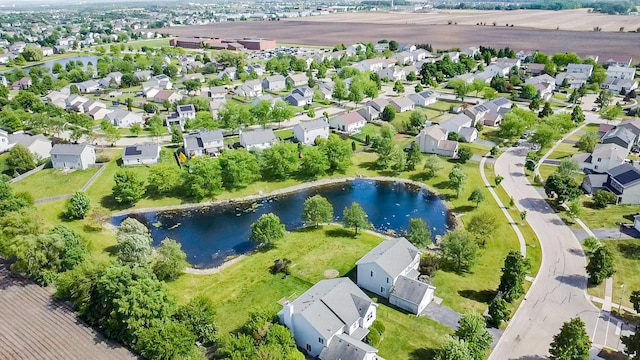 1376 Dahlgren Ln, Minooka, IL 60447 - aerial view of property and surrounding area featuring a large body of water and nearby suburban area