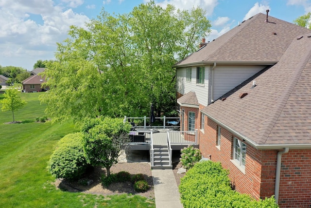 22388 Crimson Ln, Frankfort, IL 60423 - exterior space featuring a wooden deck and stairs