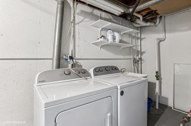 laundry area featuring separate washer and dryer