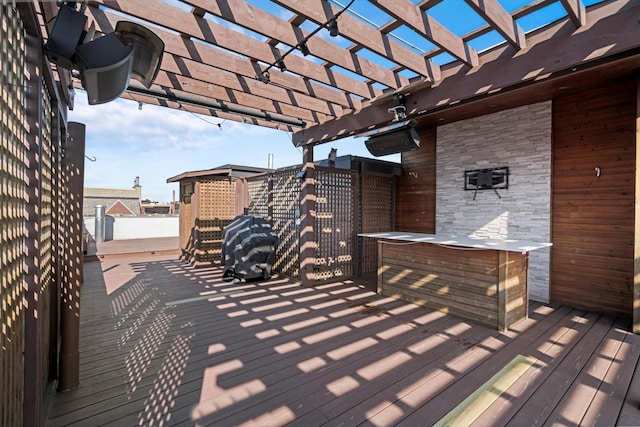 513 N Claremont Ave Unit 3S, Chicago, IL 60612 - deck with a pergola