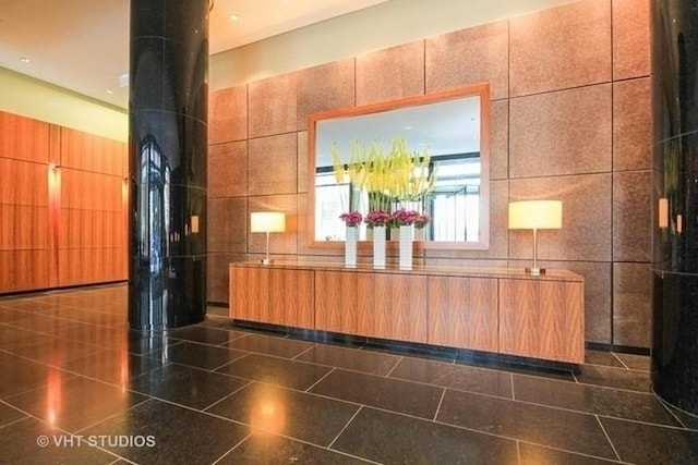 60 E Monroe St Unit 2607, Chicago, IL 60603 - reception with tile walls