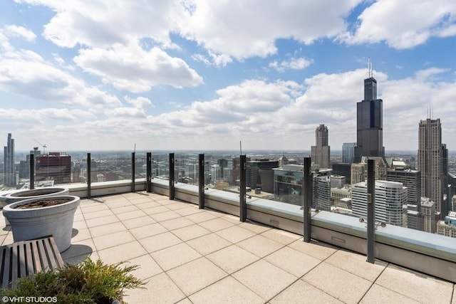 60 E Monroe St Unit 2607, Chicago, IL 60603 - view of patio featuring a balcony and a view of skyline