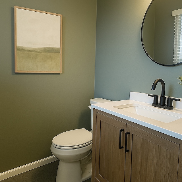 5024 W 122nd St Unit 2B, Alsip, IL 60803 - half bath featuring vanity and toilet