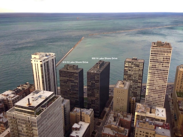 city view with a nearby body of water
