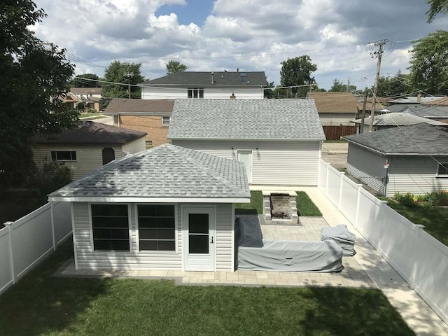 3254 W 115th St, Chicago, IL 60655 - back of property featuring a shingled roof