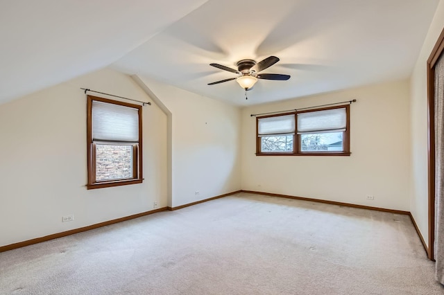 3254 W 115th St, Chicago, IL 60655 - bonus room with light colored carpet, a ceiling fan, baseboards, and lofted ceiling