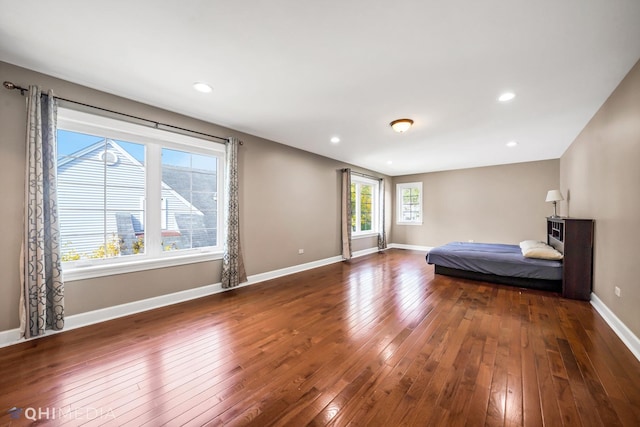 1327 Greenwood Ave, Deerfield, IL 60015 - bedroom with hardwood / wood-style flooring, baseboards, and recessed lighting