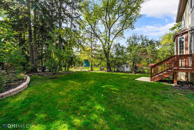1327 Greenwood Ave, Deerfield, IL 60015 - view of green lawn with a playground